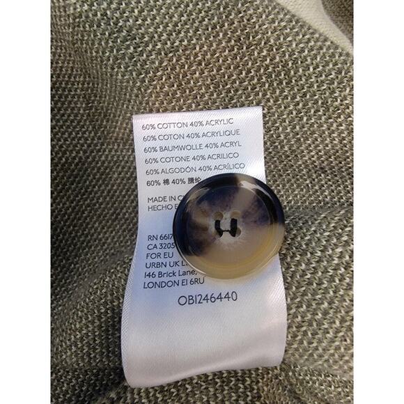 Maeve Anthropologie Kieran Camo Sweater Coat Small Green Motif Camouflage Floor - Picture 13 of 13